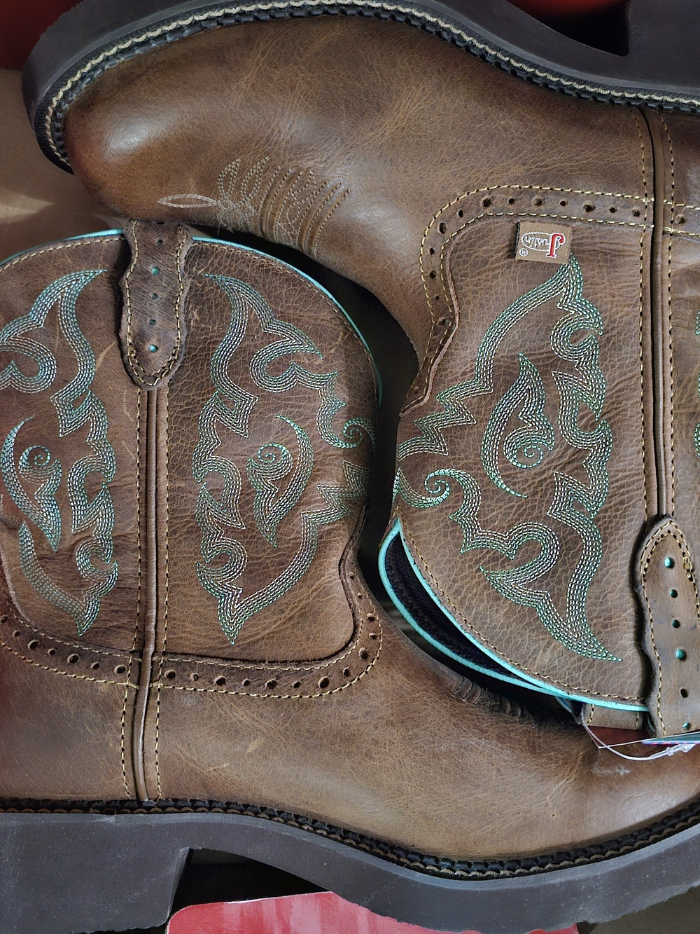 Justin Ladie's 8" Boots Tan Jaguar Western Boots